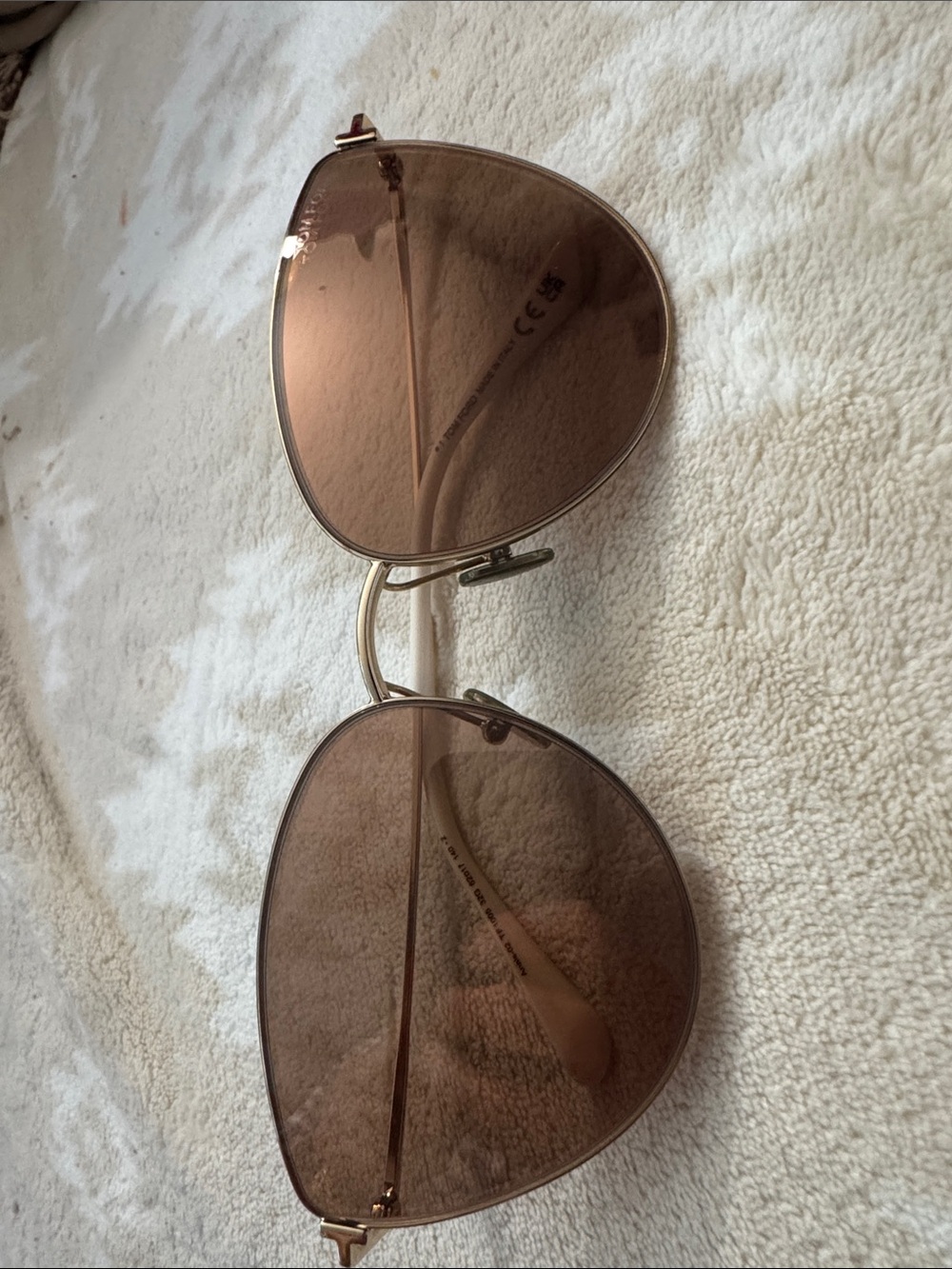 TOM FORD Anais Sunglasses Brown & White